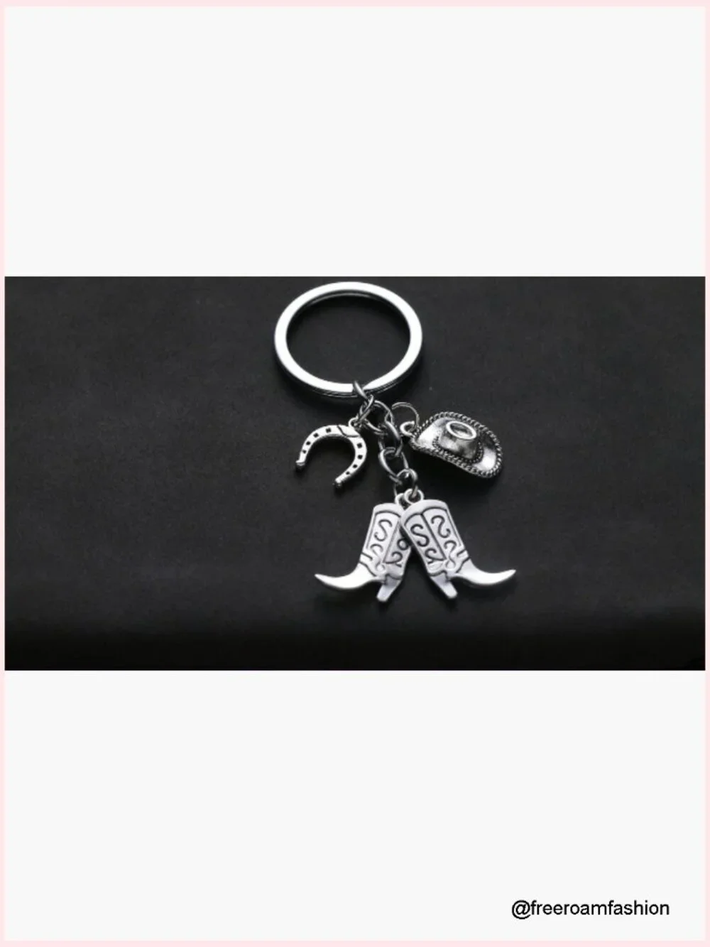 20 Pcs Western Cowgirl Horseshoe Keychain Set